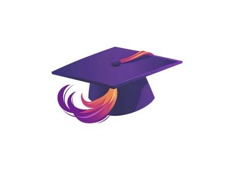 Purple Graduation cap logo graduate college icon photo