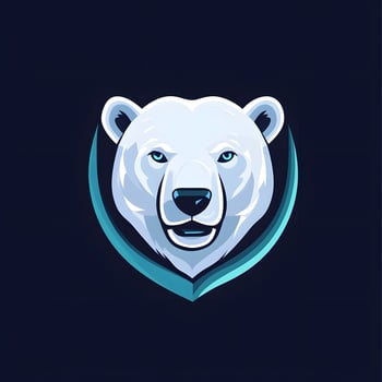 Polar Bear Face Logo mascot icon for esport photo