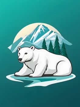 Polar Bear Logo mascot icon photo