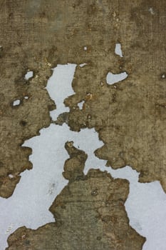 Very old fabric is spoiled by time. top view. close-up photo