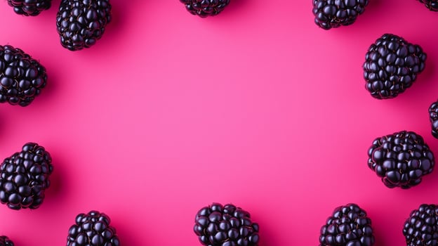 Blueberry fruit rounded frame fresh organic farm real food copy space photo