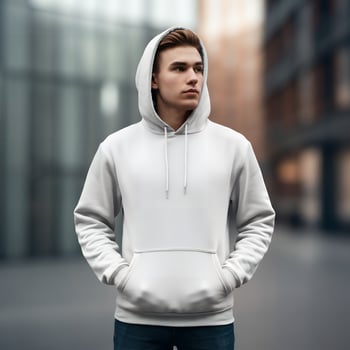 Neutral hoodie silhouette photo