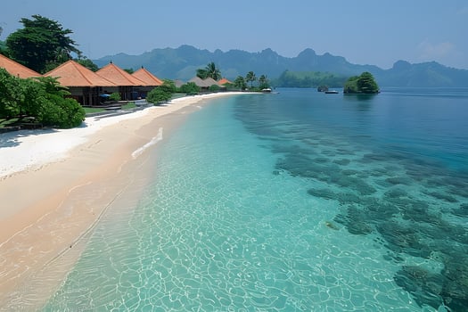 Tropical Beachfront Paradise with Crystal Clear Waters and Scenic Views photo