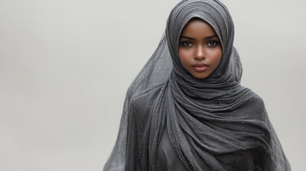 A woman exudes elegance and confidence while embracing her cultural identity photo