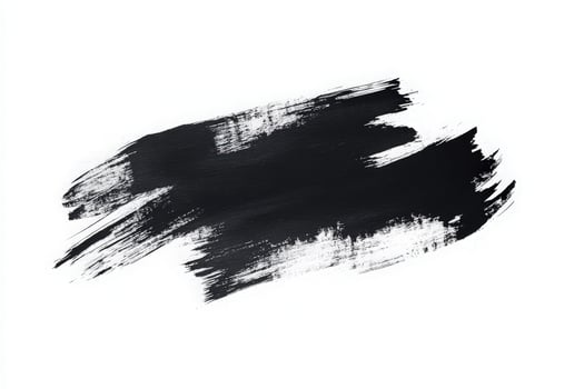 Bold black brush strokes on a pristine white surface create a striking contrast, showcasing the beauty of abstract expressionism and highlighting the artists unique style and technique. photo