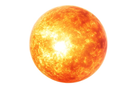 Solar System. Sun isolated on a white background. photo