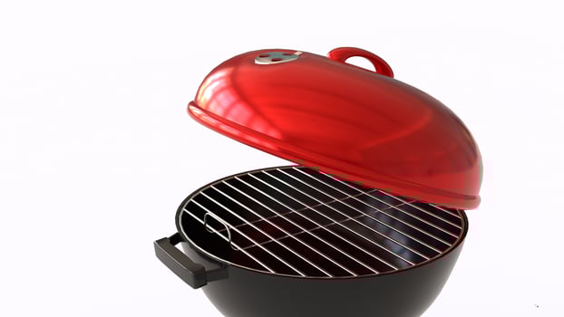 barbecue with white background photo
