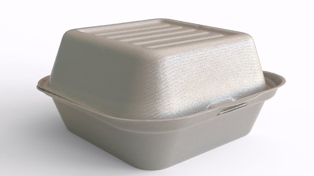 burger box or lunch box with white background photo