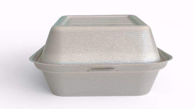 burger box or lunch box with white background photo