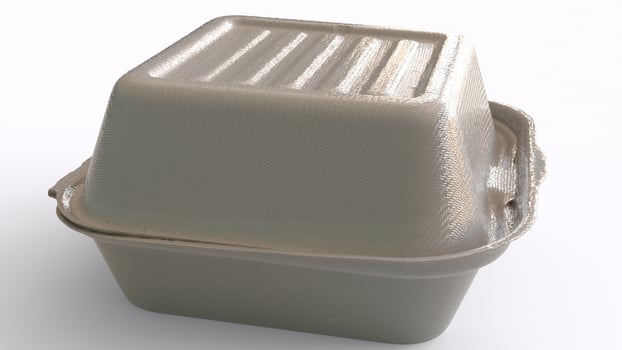 burger box or lunch box with white background photo