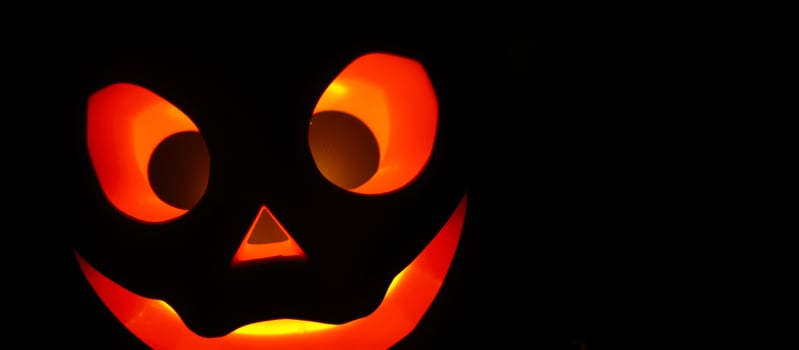 glowing jack-o'-lantern smile photo