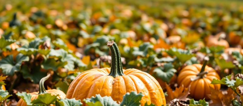 ripe pumpkin a field photo