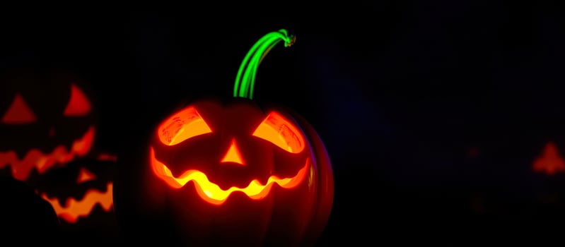 glowing jack o lantern photo