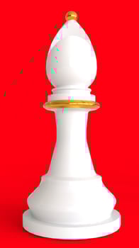The Pawn Chess Piece with red background photo