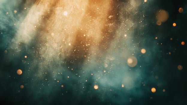Abstract Background with Golden Dust and Light Streaks photo
