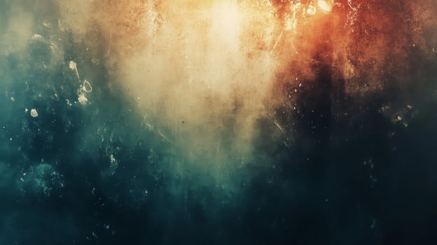 Grunge Texture with Orange, Yellow, and Blue Tones photo