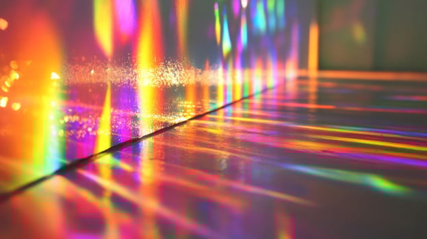Colorful Light Reflections on a Smooth Surface photo