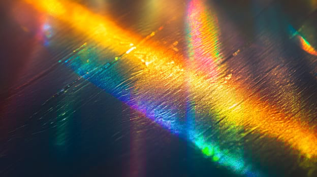 A Rainbow of Light Reflecting on a Textured Surface photo