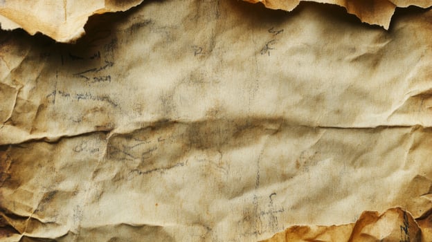 Close-Up of Crumpled, Aged, and Stained Paper photo