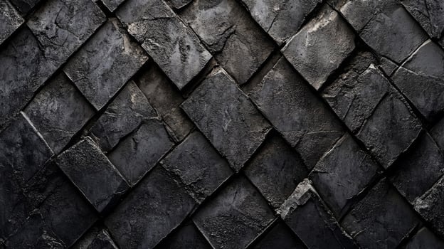 Black Square Tiles Interlocking Pattern Texture photo