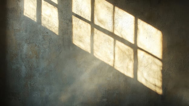 A Window's Shadow Cast Upon a Textured Wall photo