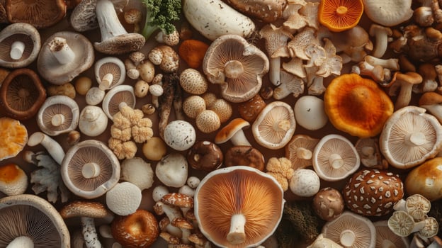 A Colorful Assortment of Freshly Harvested Mushrooms photo