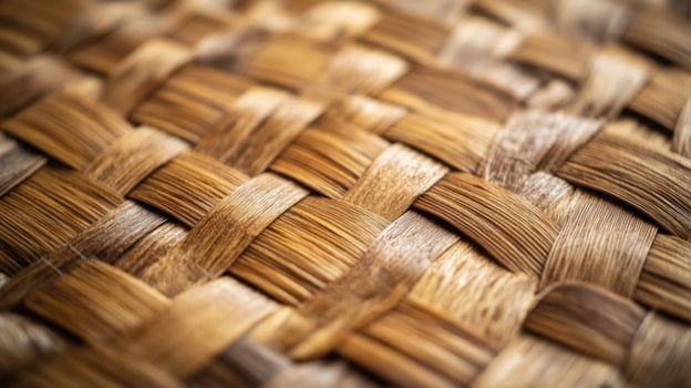 Close-up of a Woven Natural Material Pattern photo