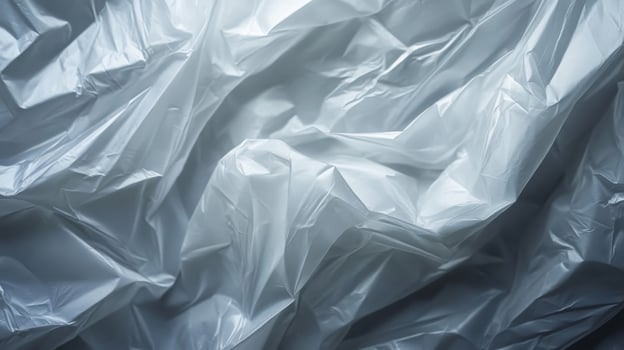 Abstract Wrinkled Texture of White Plastic photo
