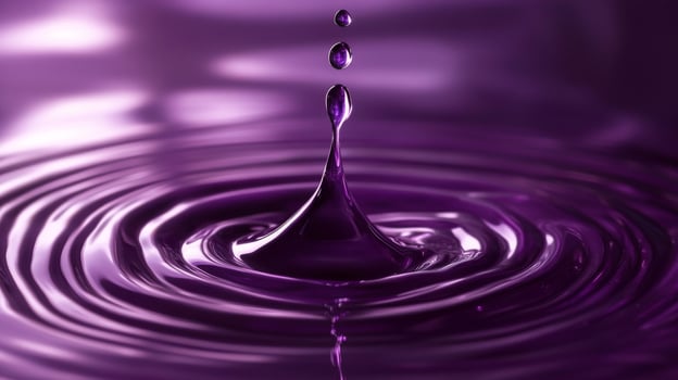 Purple Water Drop Splashing and Creating Ripples photo