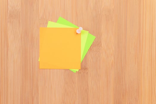 Colored Sticky Notes with Copyspace Pinned to the Wooden Message Board. To Do List Reminder in Office. Blank Memo Sticker at Work - Template. Empty Checklist - Mockup photo