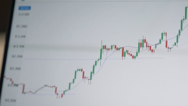 Financial Investment Concept Stock MarketForex Trading Graph with Candlesticks photo