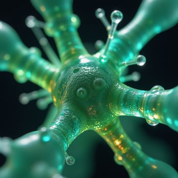 Highresolution image showcasing macro details of hydrogen cell structure for green energy technology photo