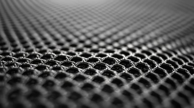 Close-up Black and White Photograph of Interwoven Mesh Fabric photo