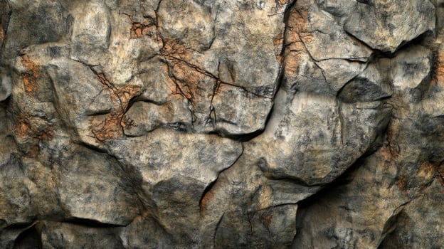 Close-up Texture of Rough, Weathered Rock Surface photo