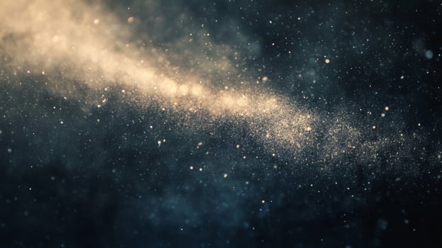 A Streaks of Light and Glitter on a Dark Background photo