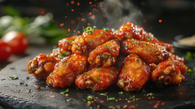 a pile of food that is on a table photo