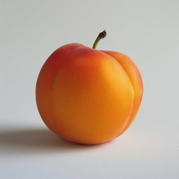 a peach that is sitting on a table photo