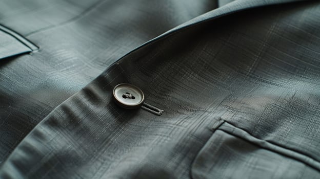 A classic gray blazer in a tailored fit crafted from a smooth and lustrous silk blend fabric photo
