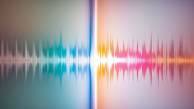 Sound waves with different colors and different frequencies photo