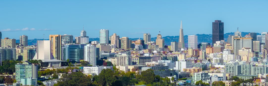 Panoramic View of San Francisco Skyline with Transamerica Pyramid photo