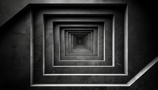 Dark concrete wall shapes modern geometric pattern inside generated by AI photo