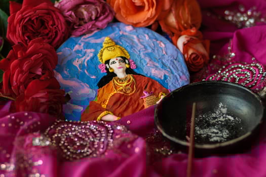 Depiction of the Hindu Goddess Parvati photo