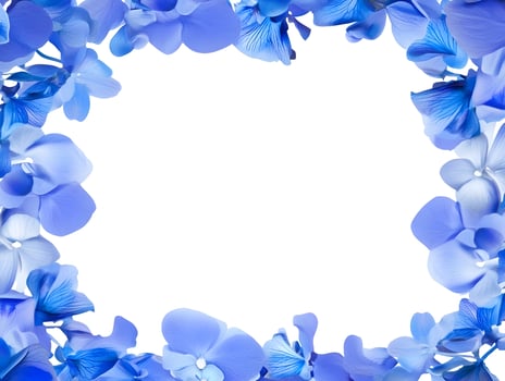 Blue Floral Flower Summer Decor Border photo