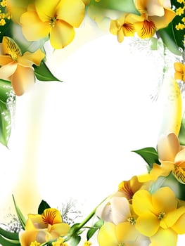 Yellow Floral Flower Spring Nature Decoration photo