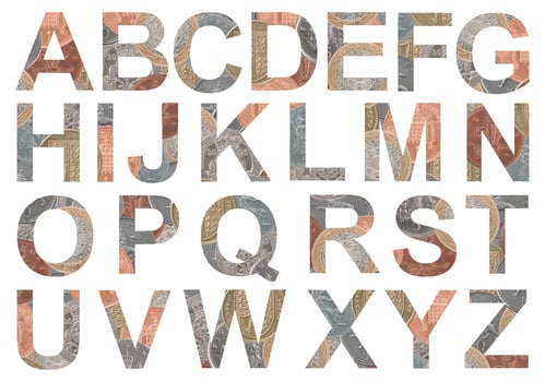 Letters from coins photo