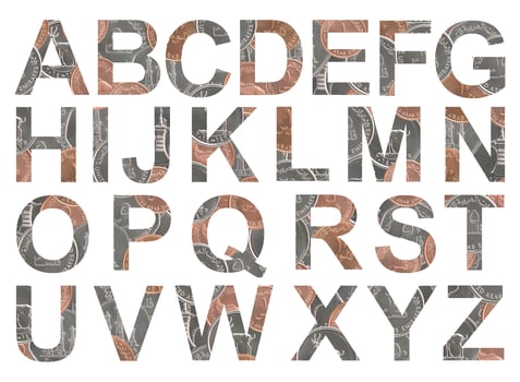Letters from coins photo