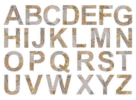 Letters from coins photo