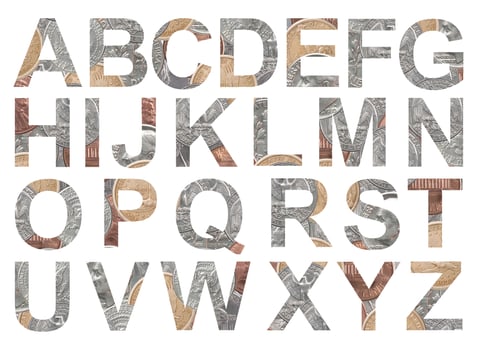 Letters from coins photo