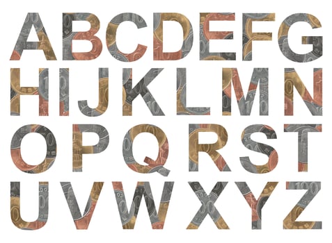 Letters from coins photo