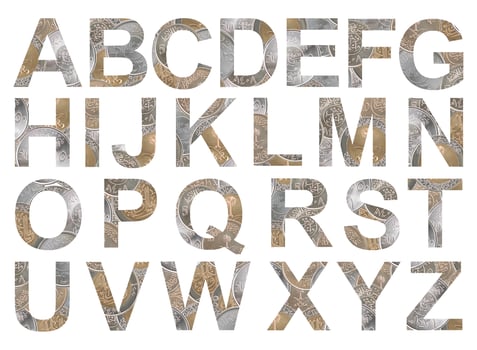 Letters from coins photo